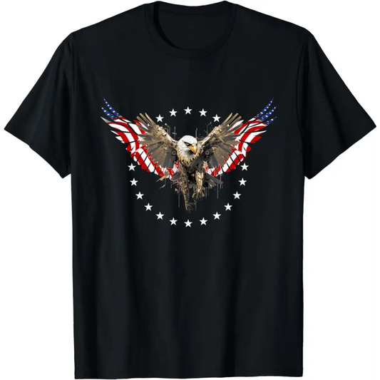 Cyber Patriot: The Wings of Freedom T-Shirt - Men / Black