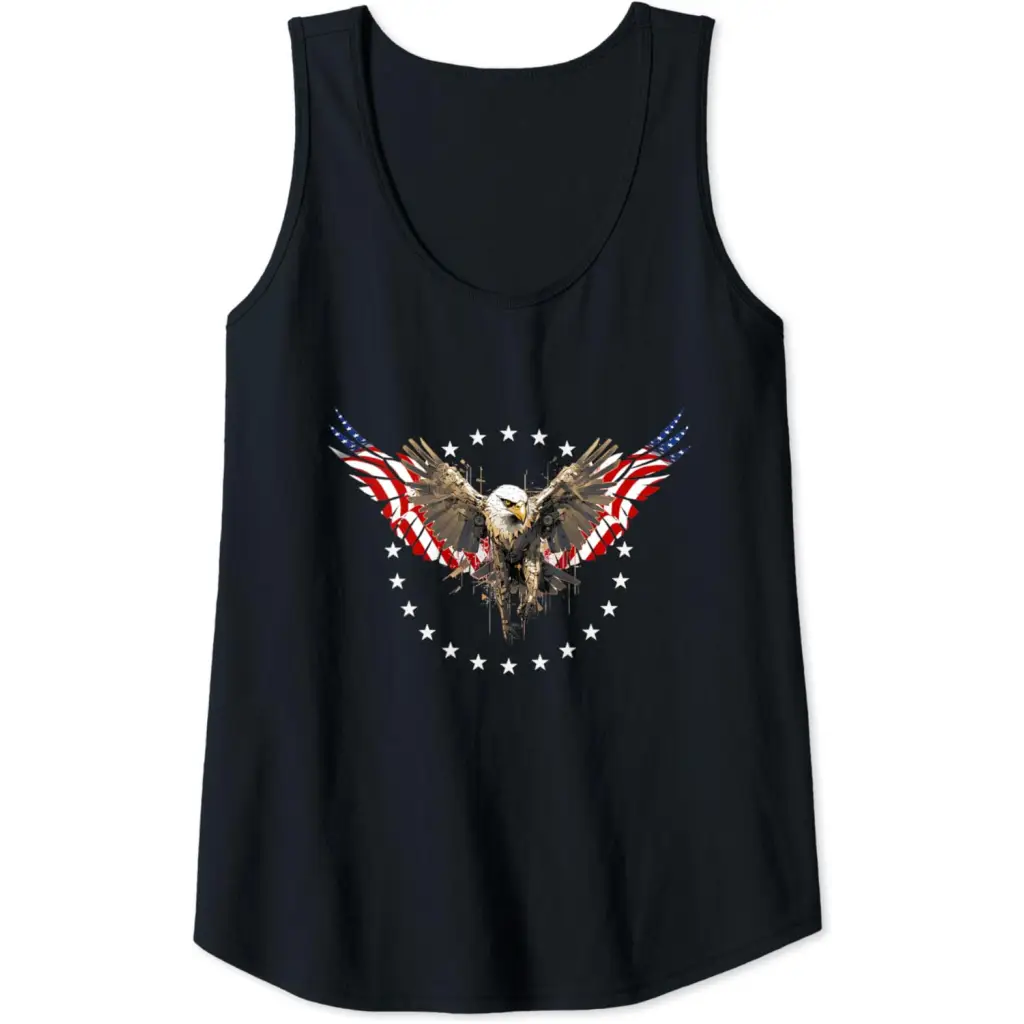 Cyber Patriot: The Wings of Freedom Tank Top - Black