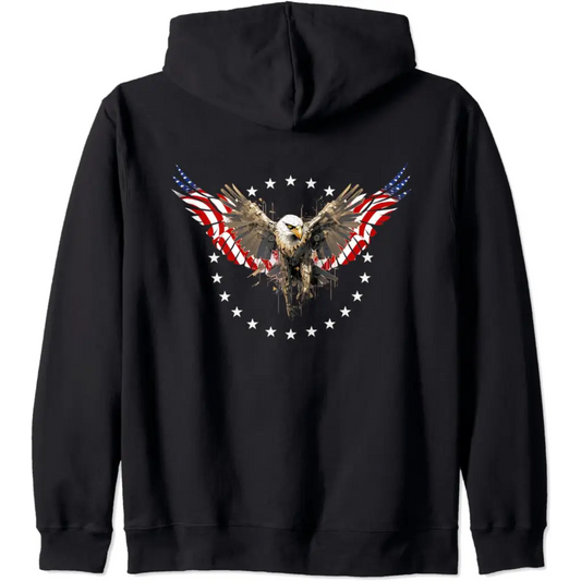 Cyber Patriot: The Wings of Freedom Zip Hoodie - Adult