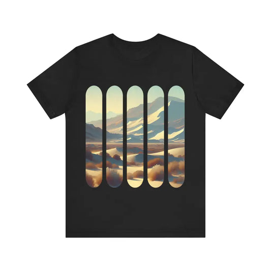 Desert Dunes at Daybreak - Jersey Short Sleeve Tee - Black