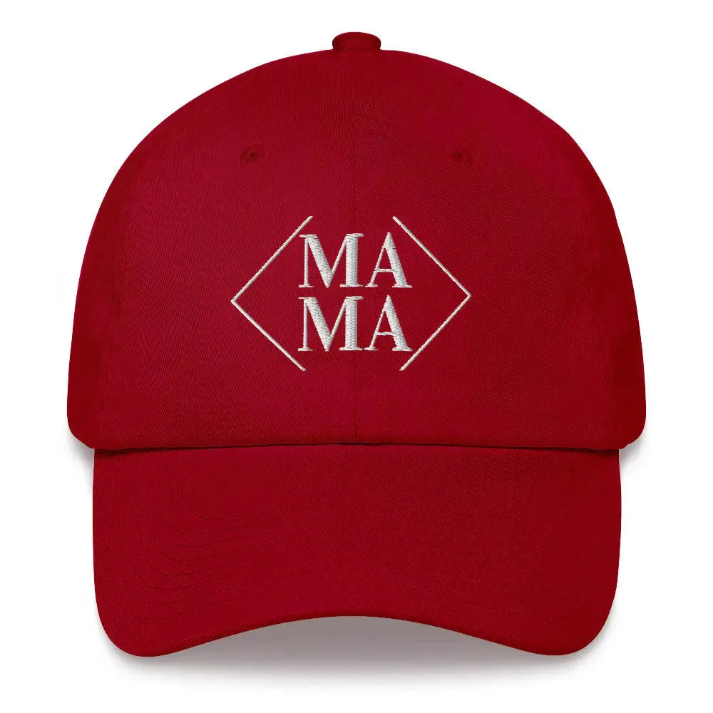 Diamond Mama Dad Hat - Cranberry