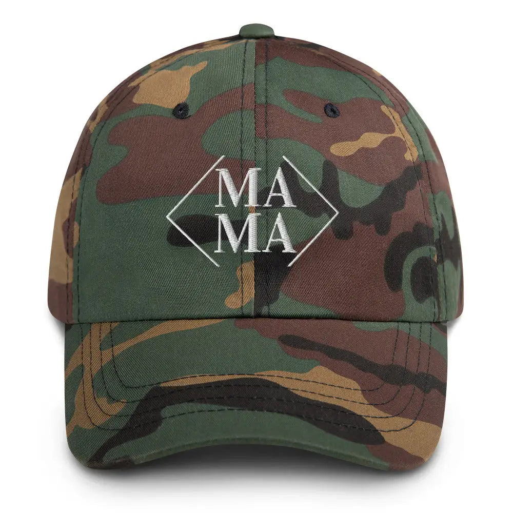 Diamond Mama Dad Hat - Green Camo