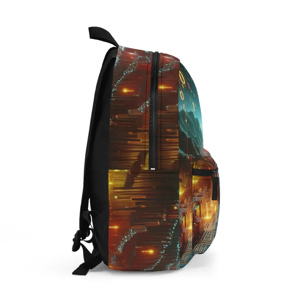 Digital Landscape of Numbers Backpack One size Bags