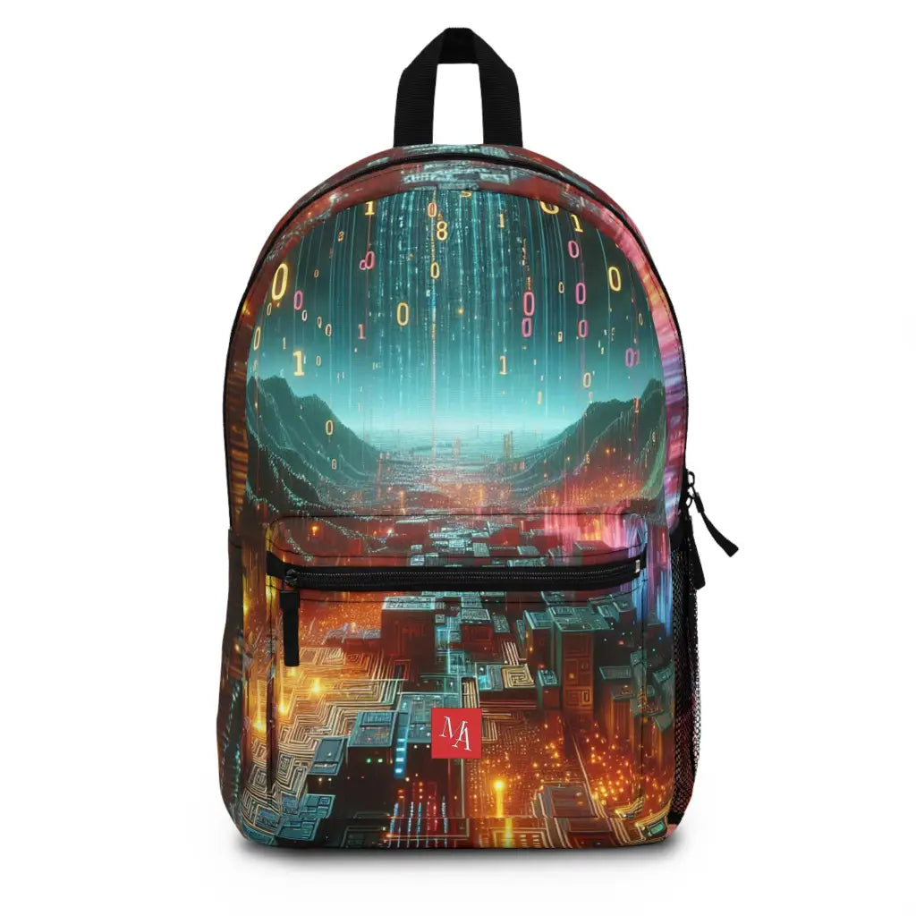 Digital Landscape of Numbers Backpack One size Bags