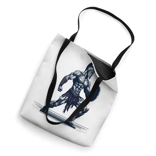 Digital Spartan: Guardian of the Circuit Tote Bag Apparel