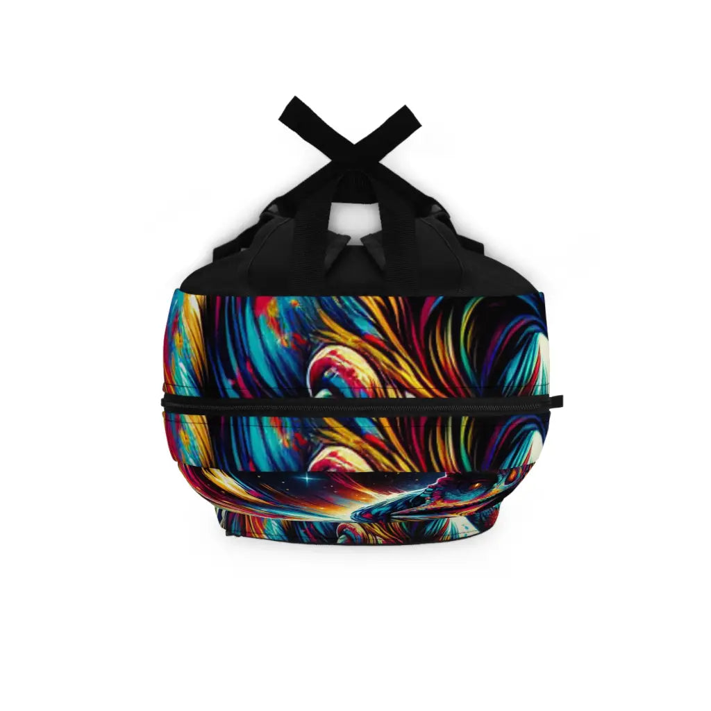 Dinosaur in Cosmic Explosion Backpack One size Bags