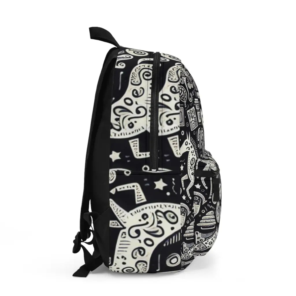 Doodles in Black and White Backpack One size Bags
