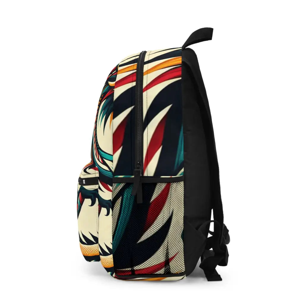 Dragon in Vibrant Colors Backpack One size Bags