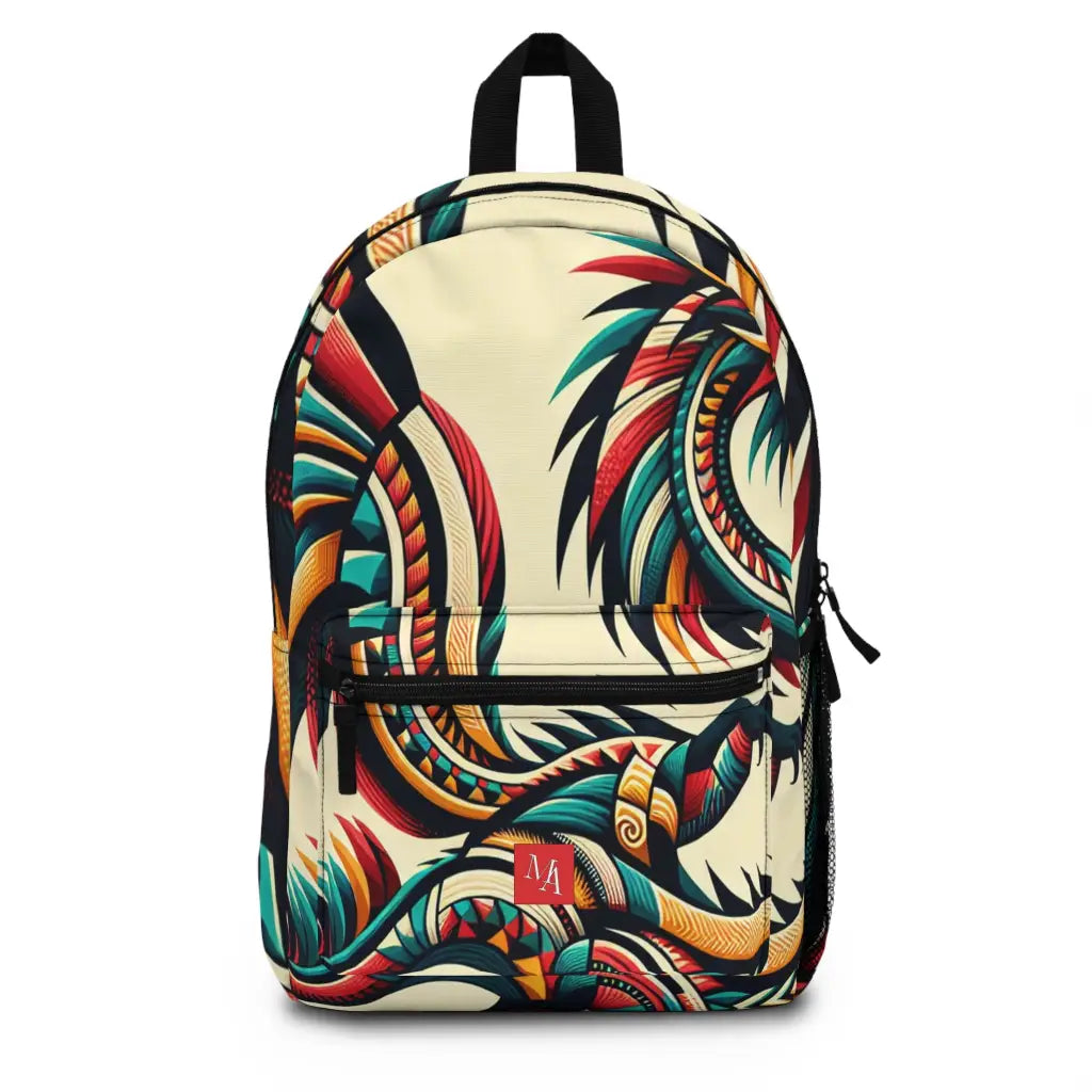 Dragon in Vibrant Colors Backpack One size Bags