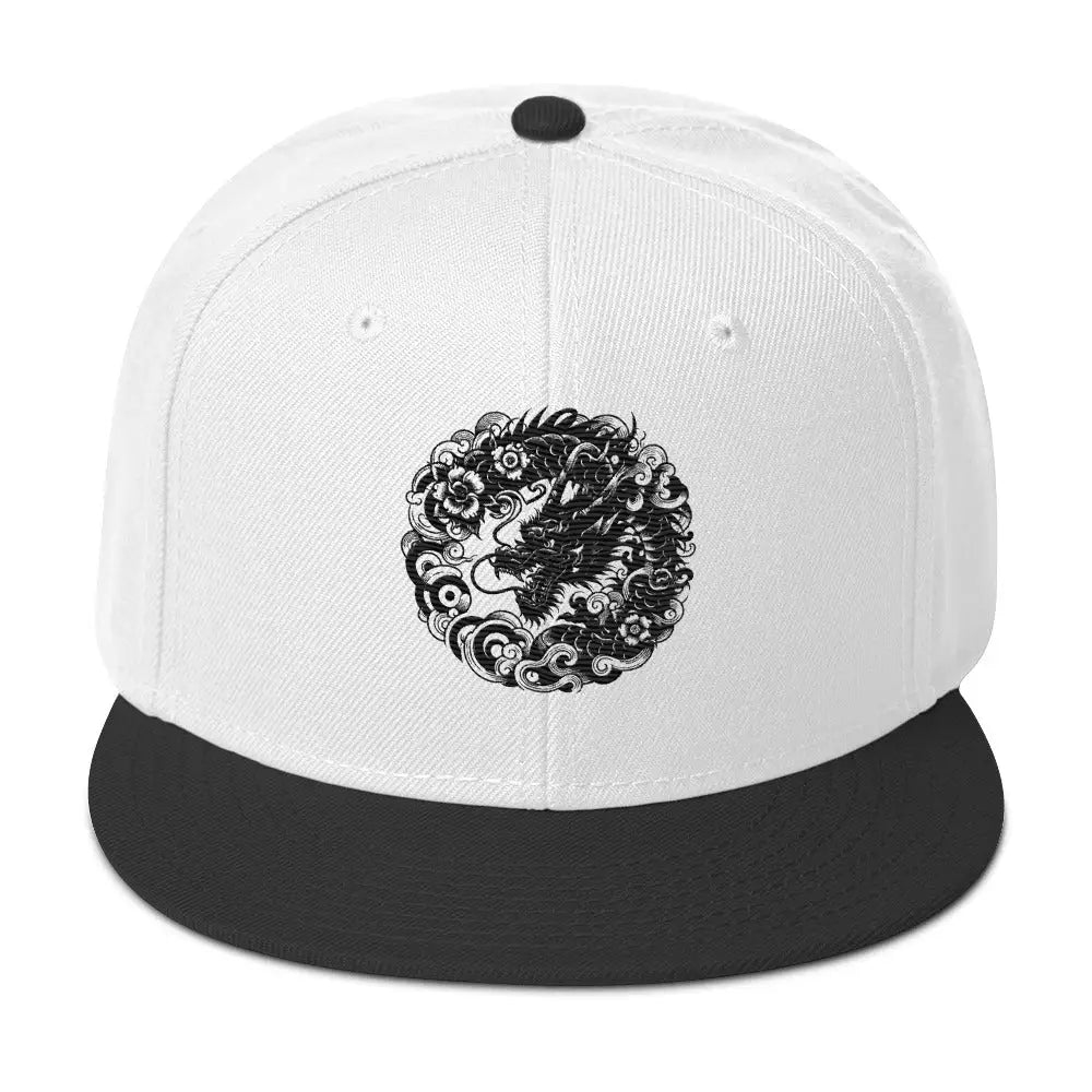 Dragon’s Embrace: Japanese Style Dragon Snapback Hat