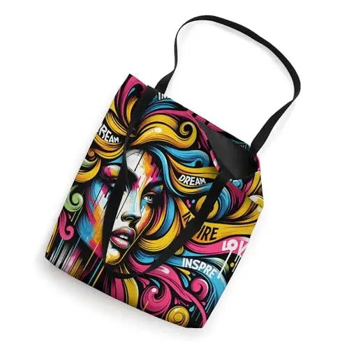 Dream Inspire Love: A Vibrant Expression Tote Bag Apparel