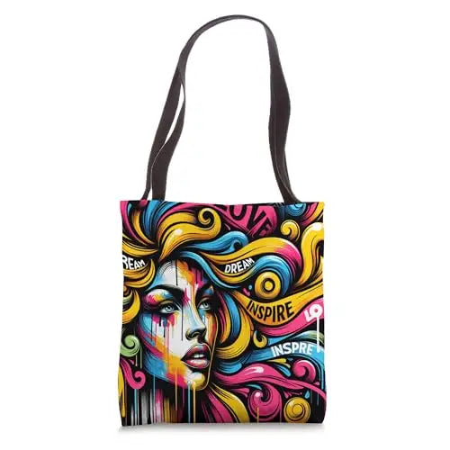 Dream Inspire Love: A Vibrant Expression Tote Bag Apparel