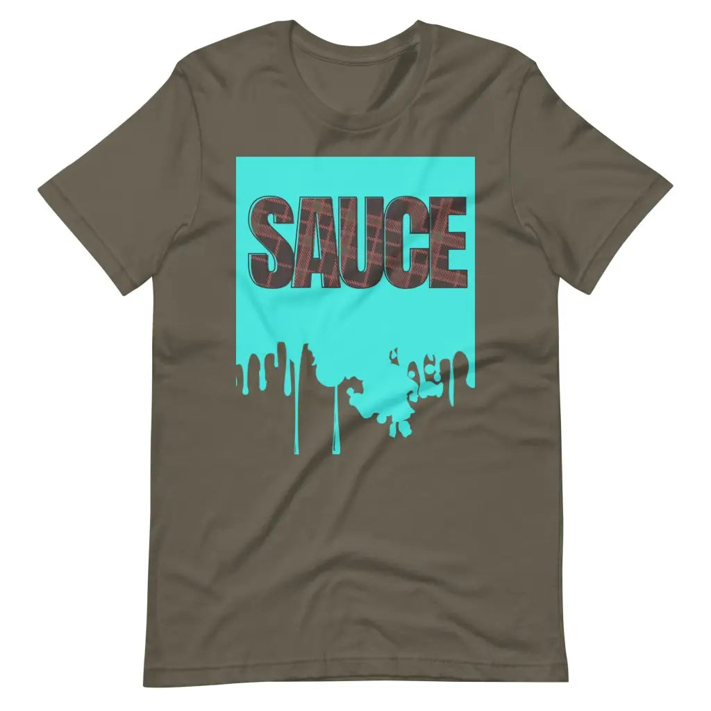 Dripping Sauce Aqua Frame Unisex t-shirt - Army / S