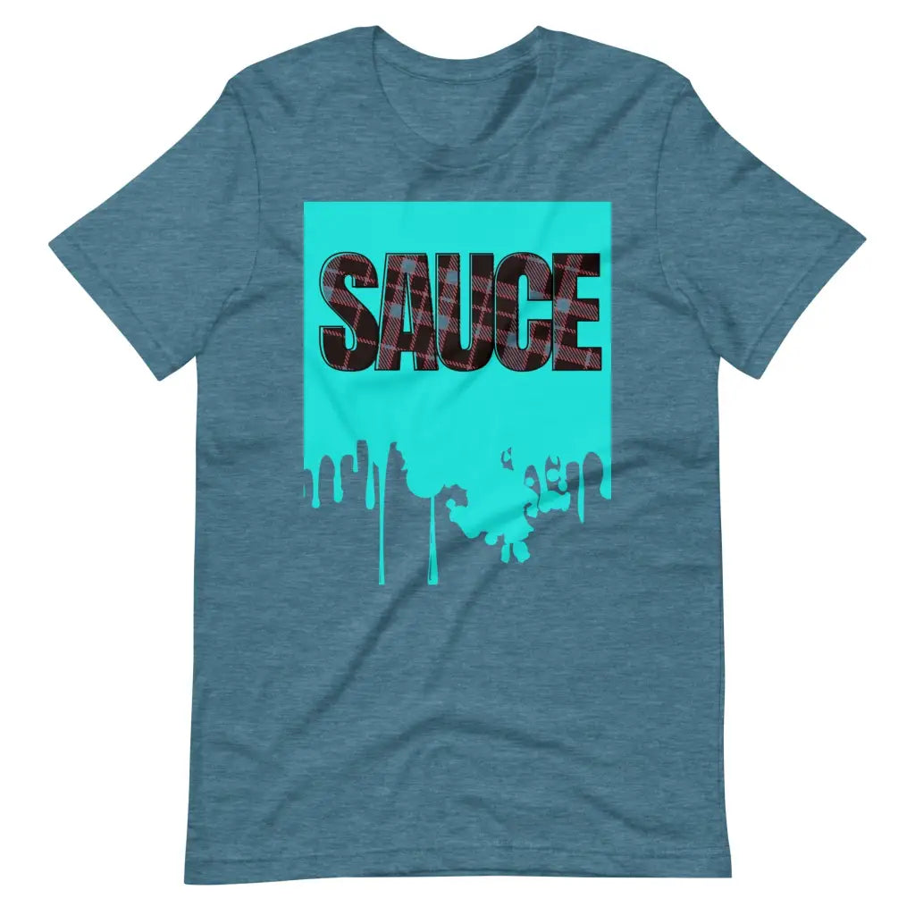 Dripping Sauce Aqua Frame Unisex t-shirt - Heather Deep