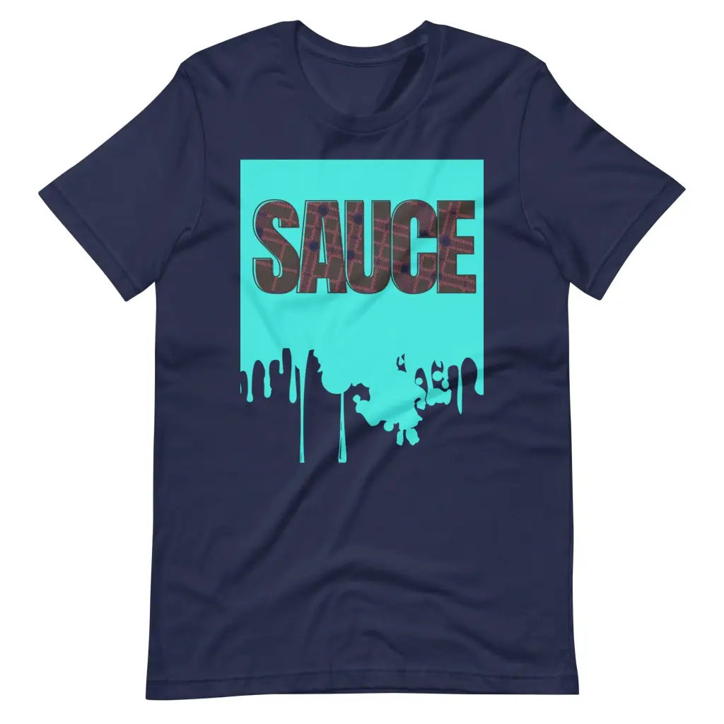 Dripping Sauce Aqua Frame Unisex t-shirt - Navy / S