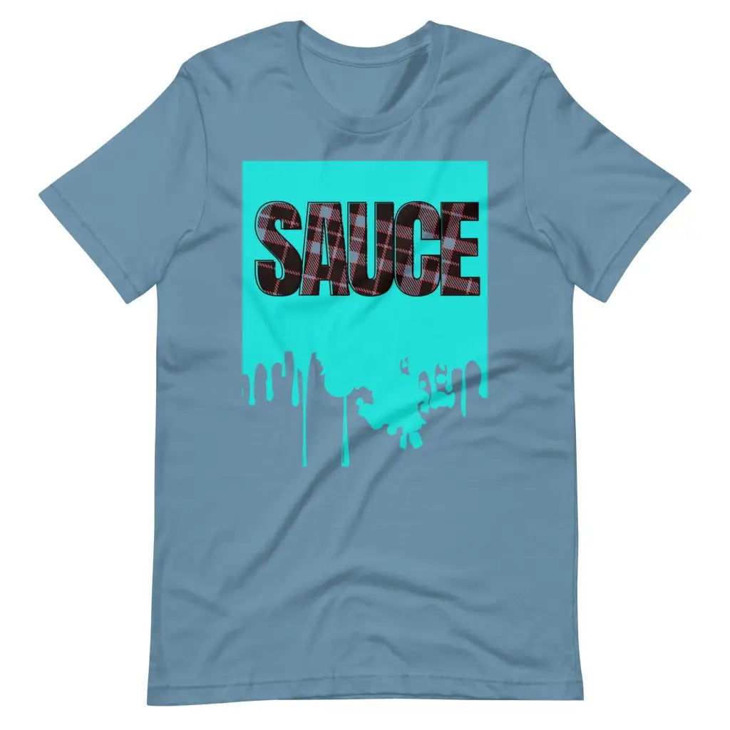 Dripping Sauce Aqua Frame Unisex t-shirt - Steel Blue / S