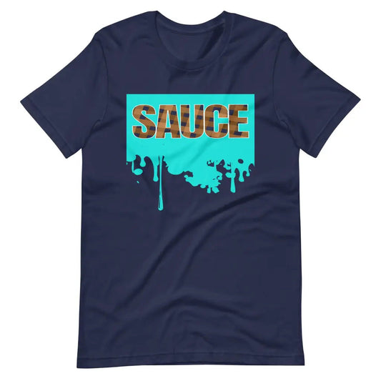 Dripping Sauce Light Blue Frame Unisex t-shirt - Navy / S