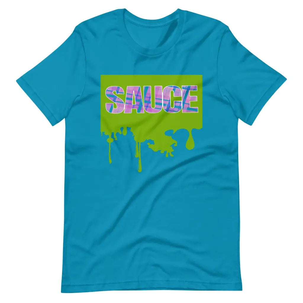 Dripping Sauce Light Green Frame Unisex t-shirt - Aqua / S