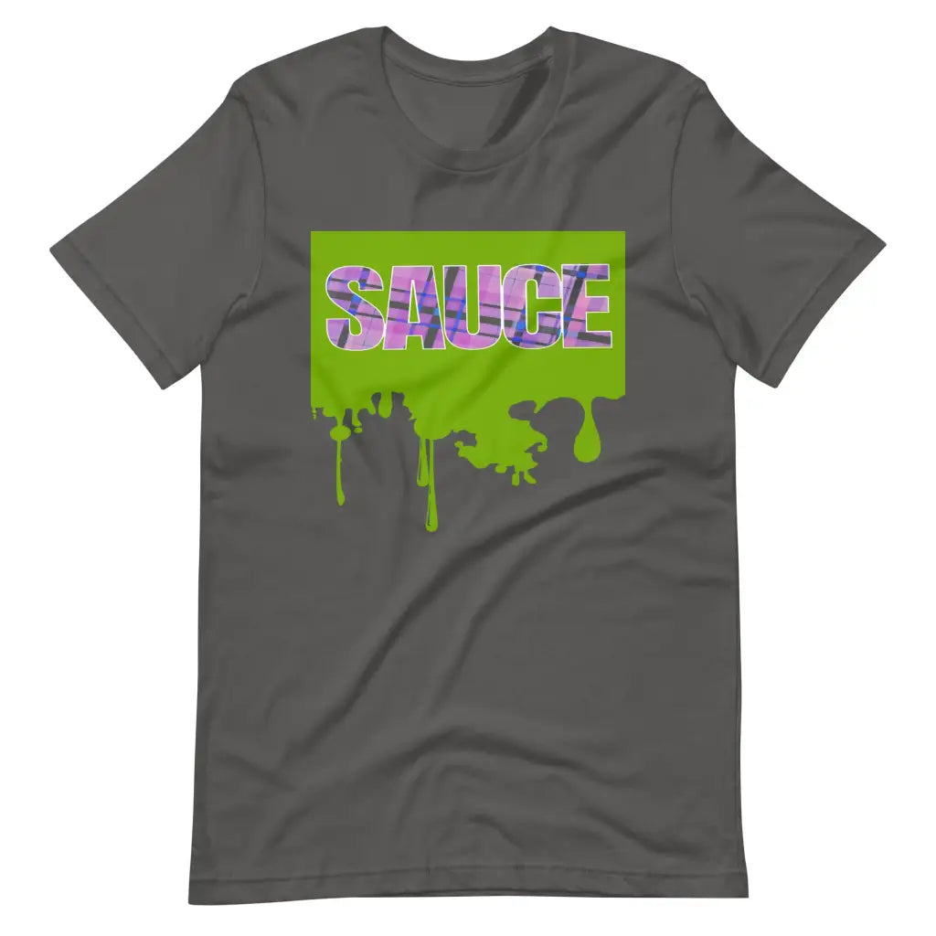 Dripping Sauce Light Green Frame Unisex t-shirt - Asphalt