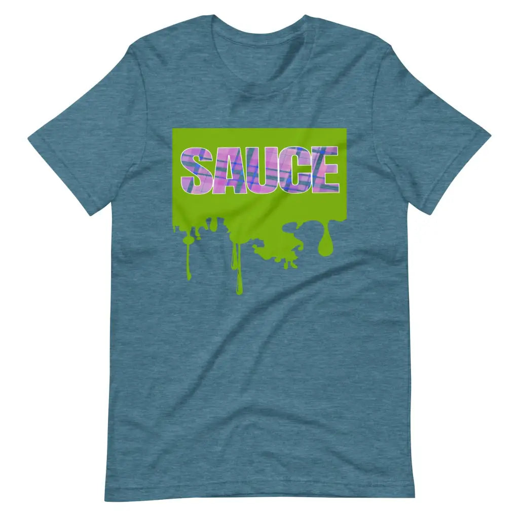 Dripping Sauce Light Green Frame Unisex t-shirt - Heather