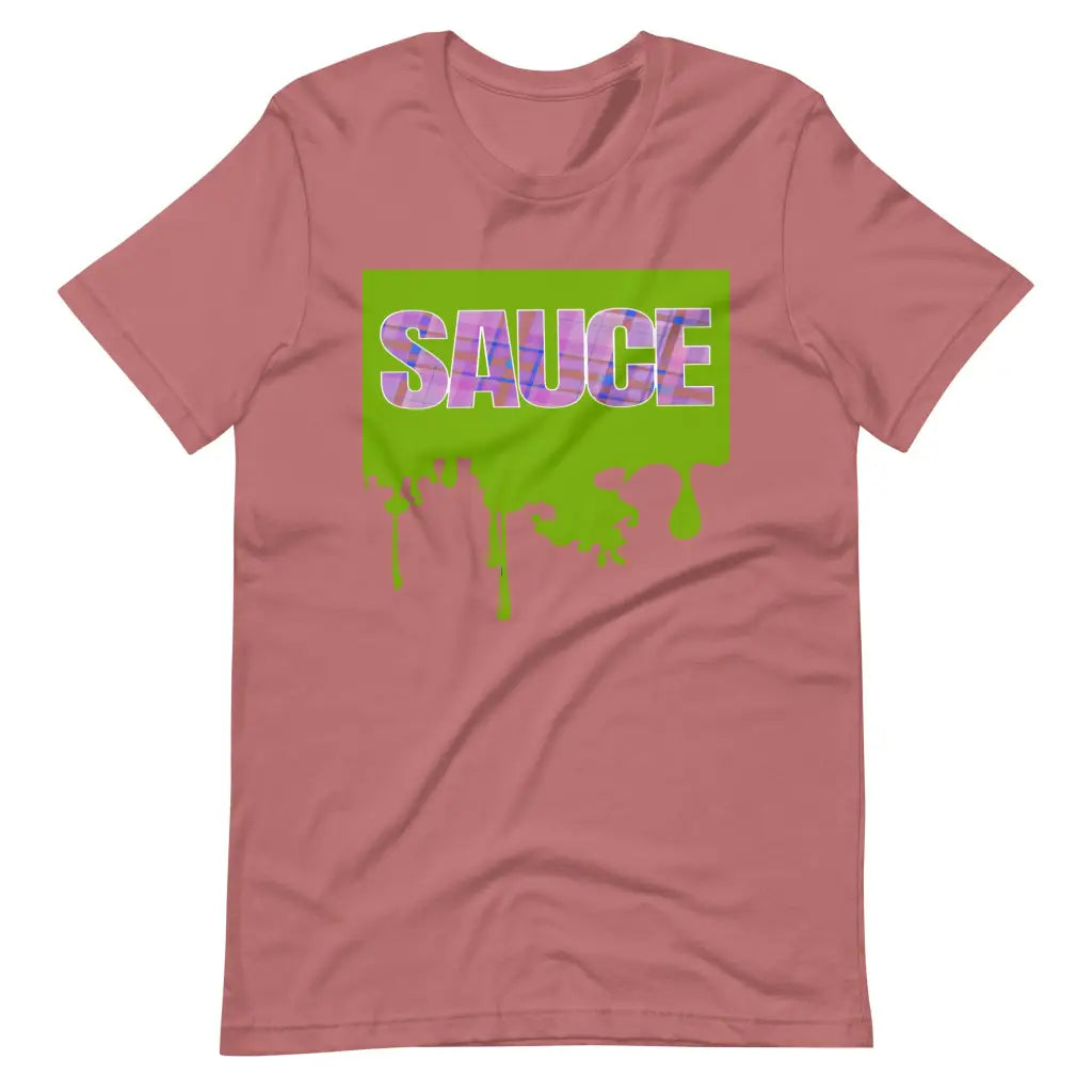 Dripping Sauce Light Green Frame Unisex t-shirt - Mauve / S