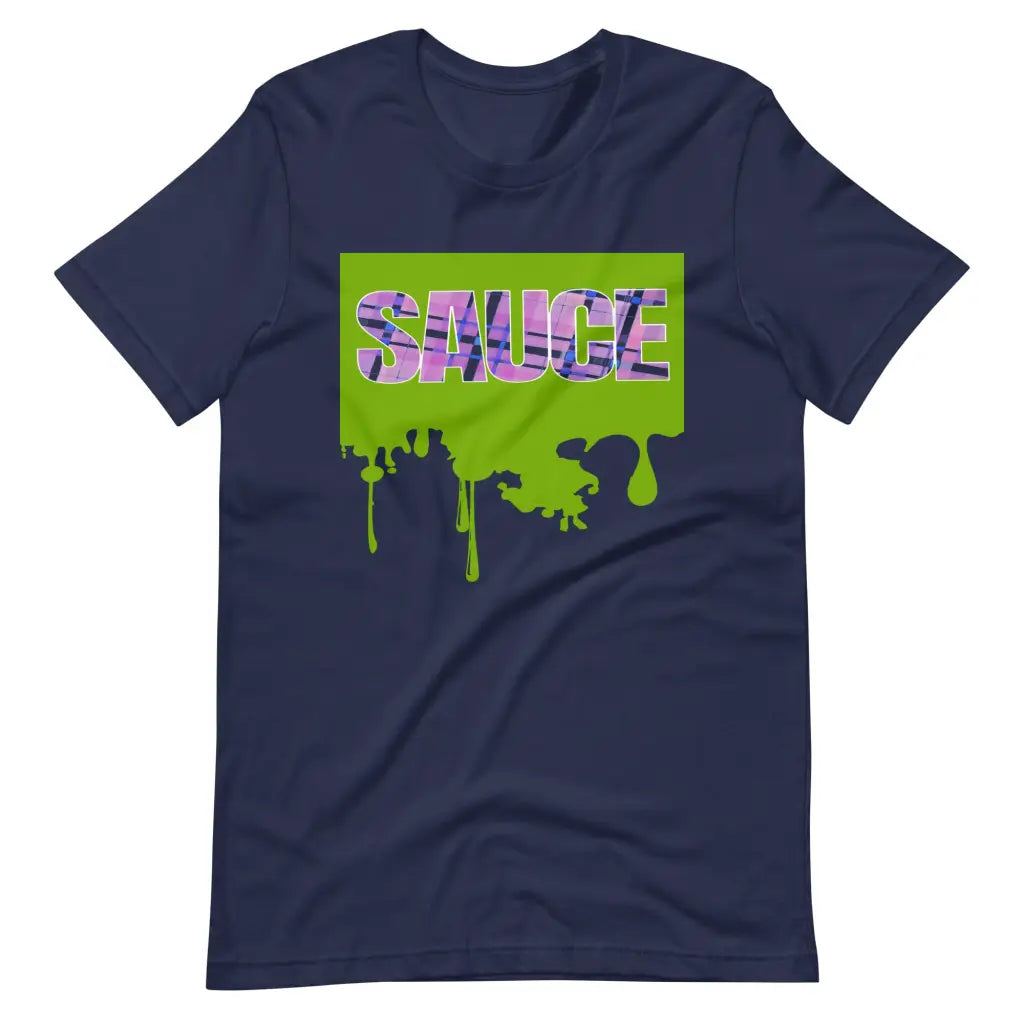 Dripping Sauce Light Green Frame Unisex t-shirt - Navy / S