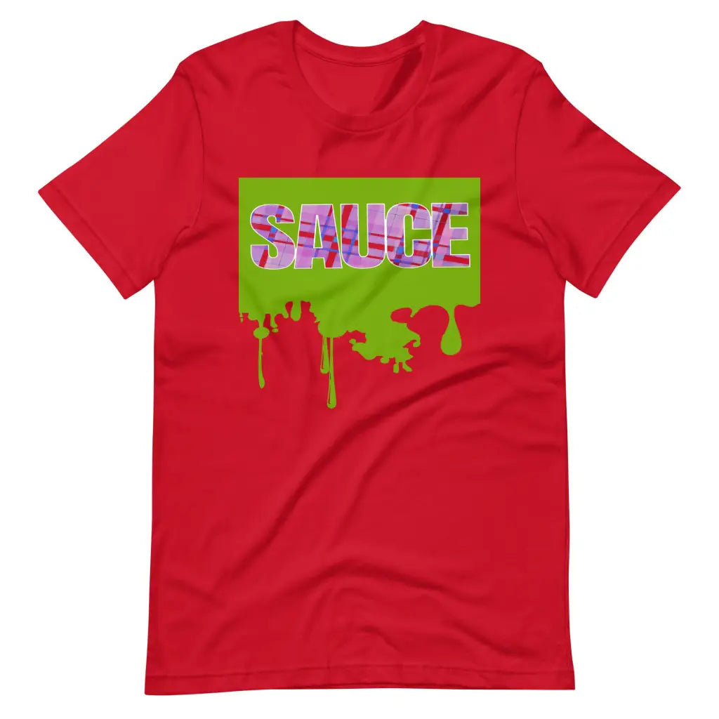 Dripping Sauce Light Green Frame Unisex t-shirt - Red / S