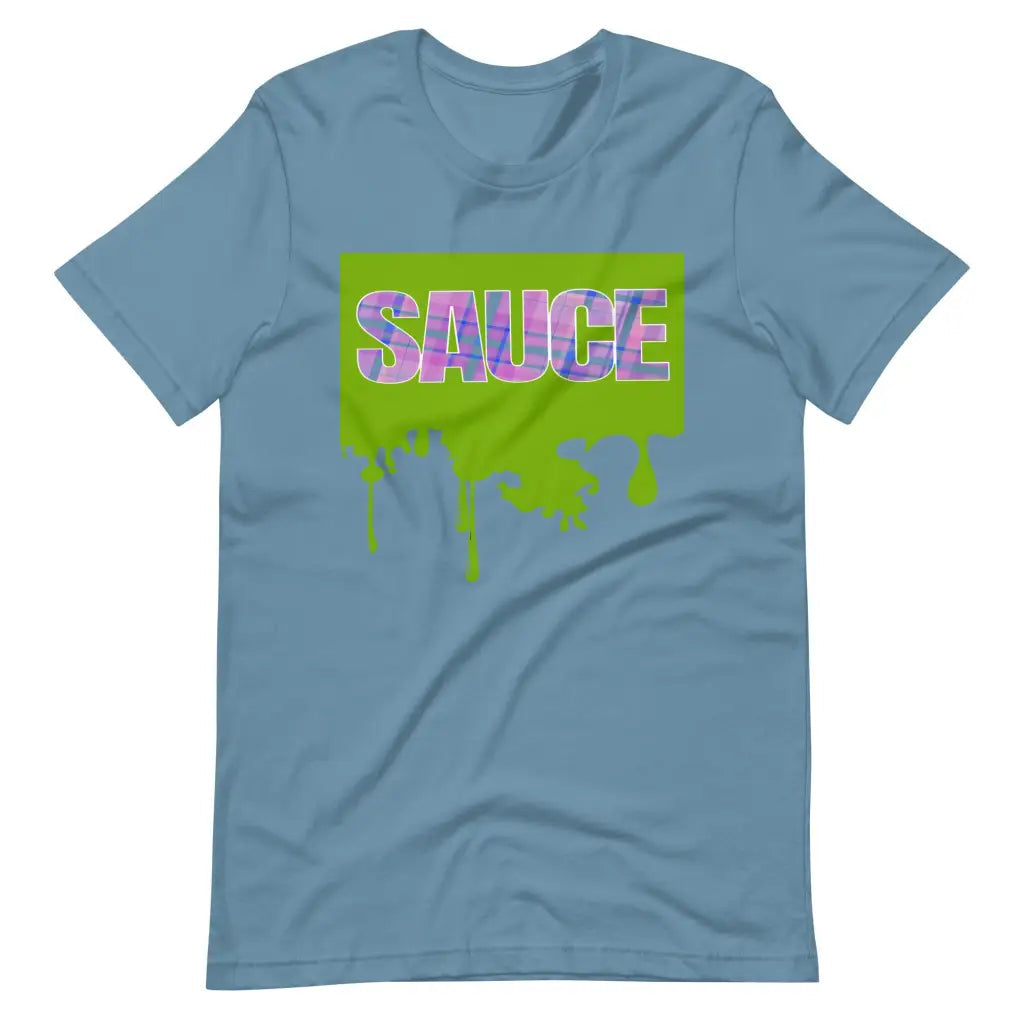 Dripping Sauce Light Green Frame Unisex t-shirt - Steel