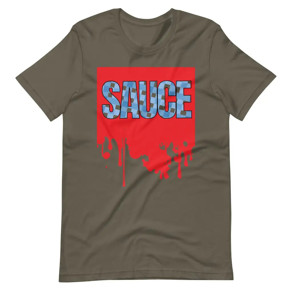 Dripping Sauce Red Frame Unisex t-shirt - Army / S - T-Shirt