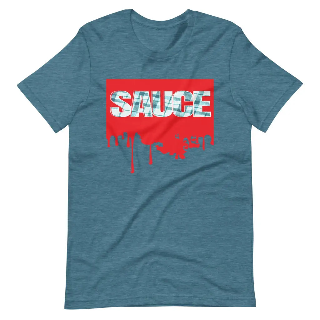 Dripping Sauce Red Frame Unisex t-shirt - Heather Deep Teal