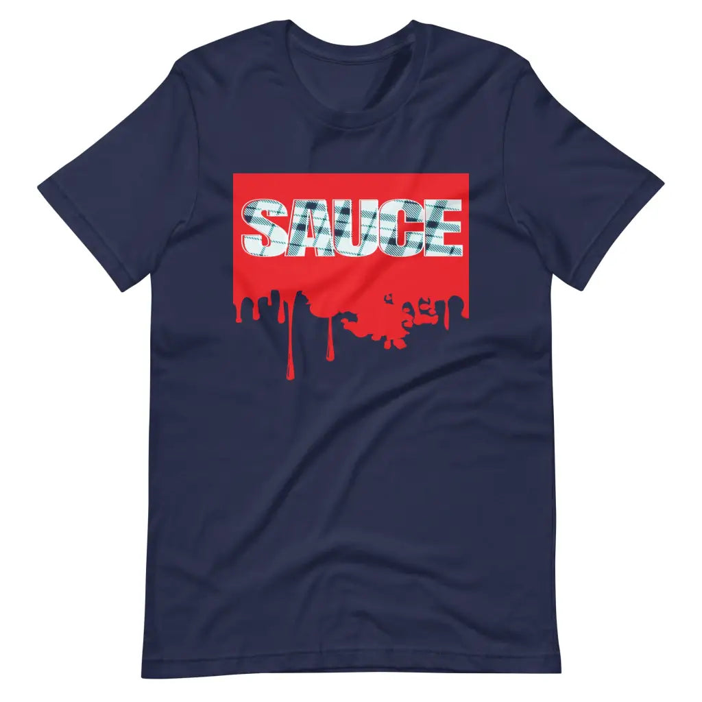 Dripping Sauce Red Frame Unisex t-shirt - Navy / S - T-Shirt