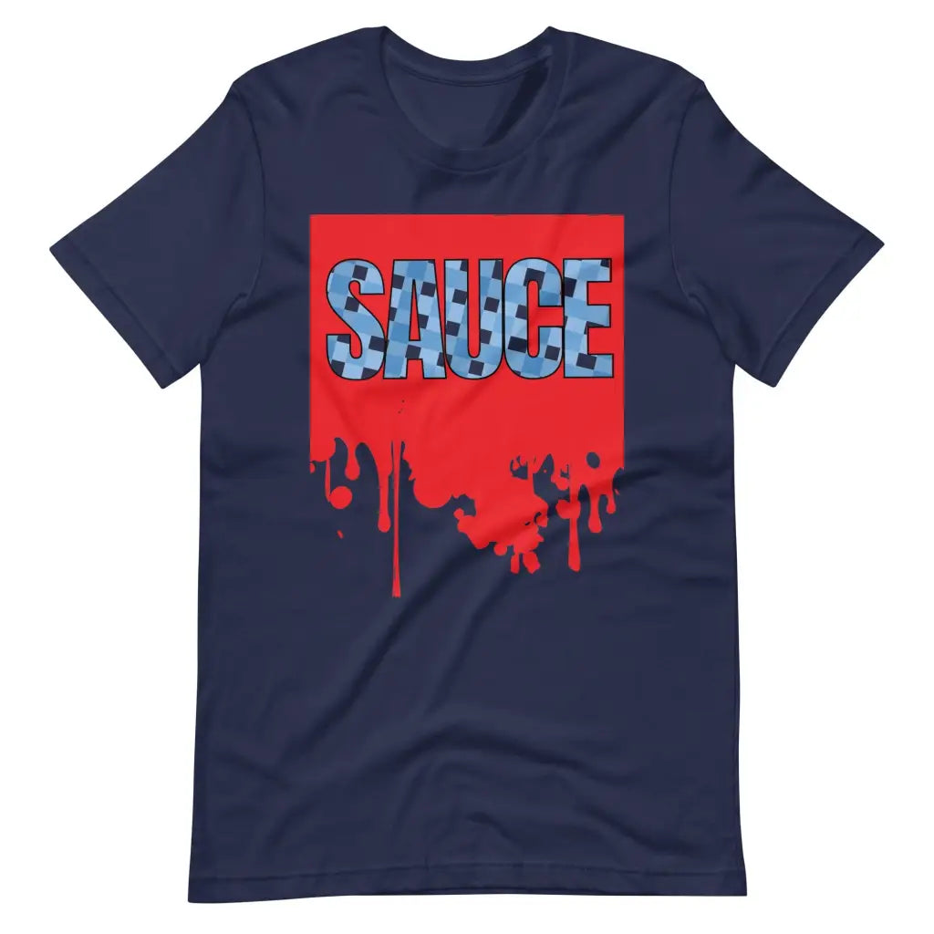 Dripping Sauce Red Frame Unisex t-shirt - Navy / S - T-Shirt