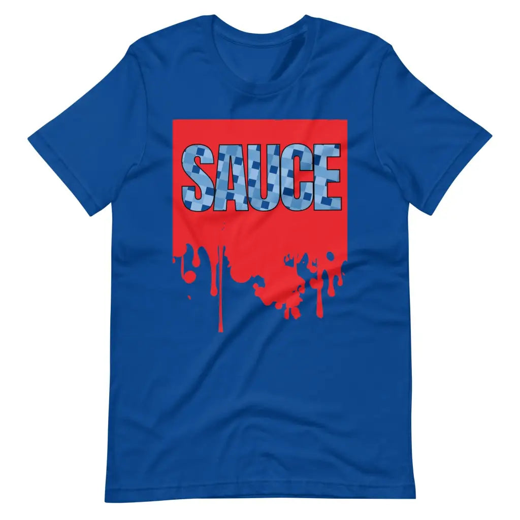 Dripping Sauce Red Frame Unisex t-shirt - True Royal / S