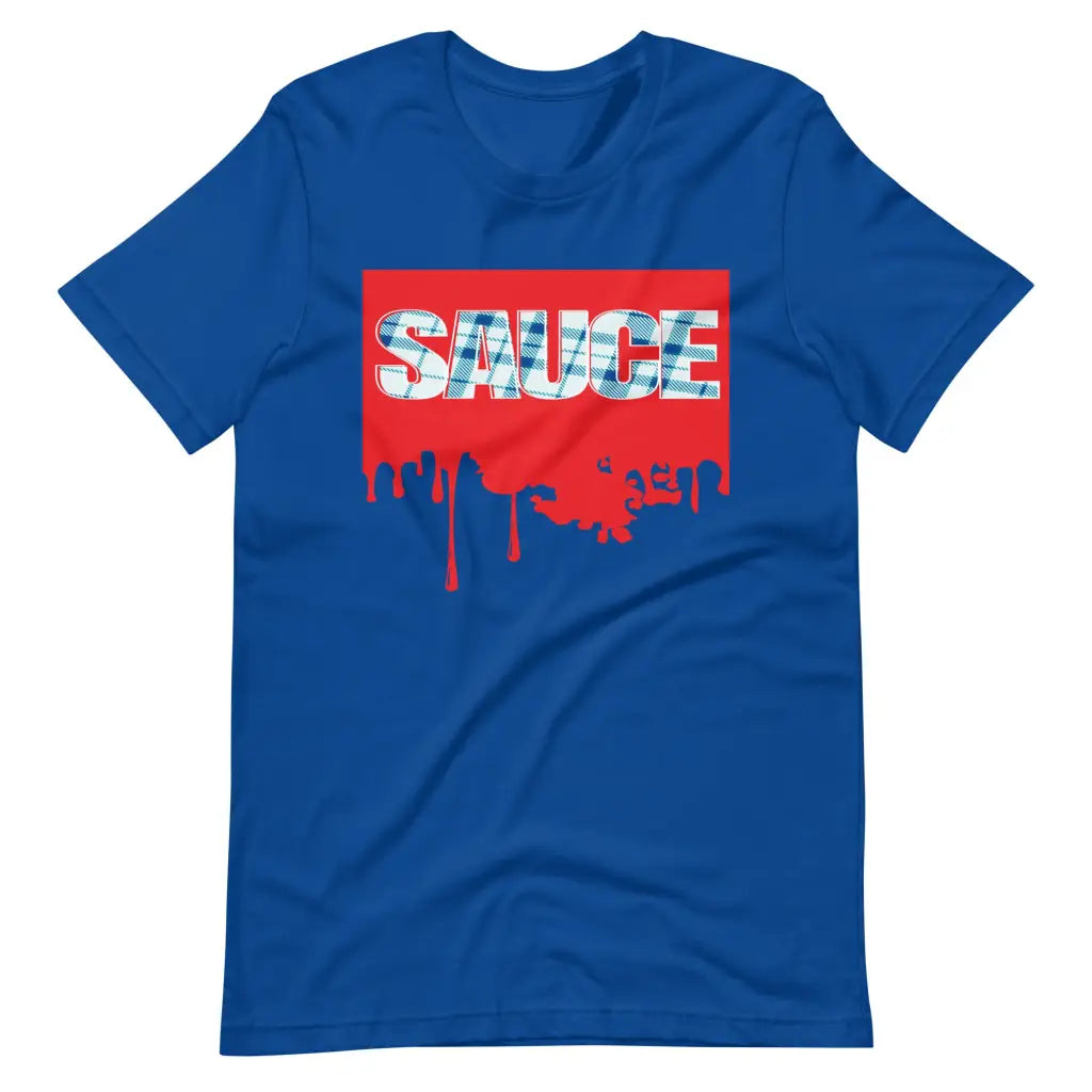 Dripping Sauce Red Frame Unisex t-shirt - True Royal / S