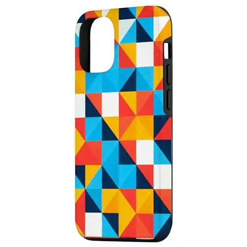 Dynamic Triad: Vibrant Triangles in Harmony Case (iPhone