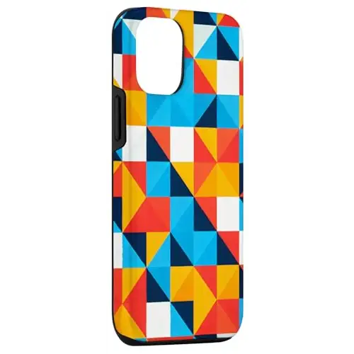 Dynamic Triad: Vibrant Triangles in Harmony Case (iPhone