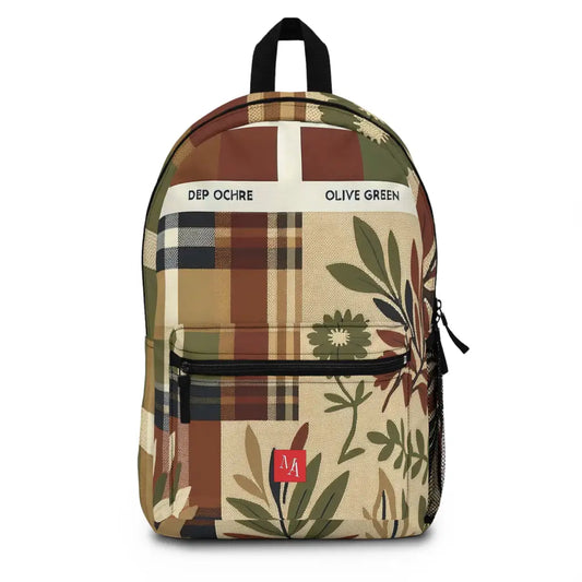 Earthy Foliage Patterns - Backpack - One size - Bags