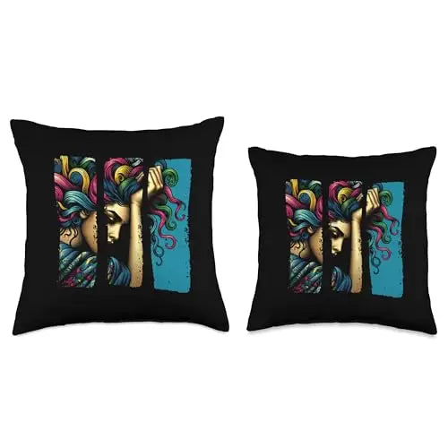 Echoes of Emotion: Vibrant Colorful Contemplation Throw