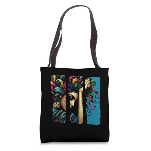 Echoes of Emotion: Vibrant Colorful Contemplation Tote Bag