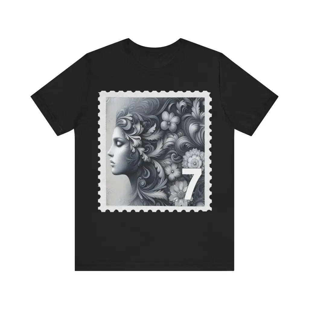 Elegance in Monochrome Portrait Jersey Short Sleeve Tee