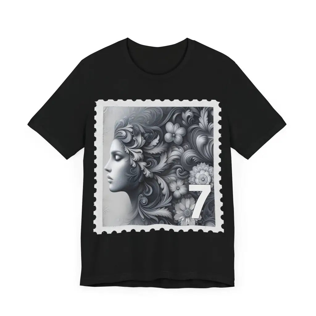 Elegance in Monochrome Portrait Jersey Short Sleeve Tee T