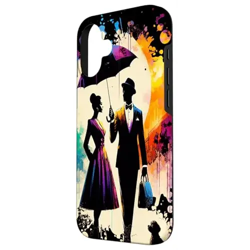 Elegance in the Rain: A Timeless Stroll Case (iPhone Select