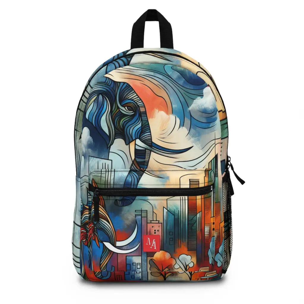 Elephant Tapestry Overlooking the Skyline Backpack One size