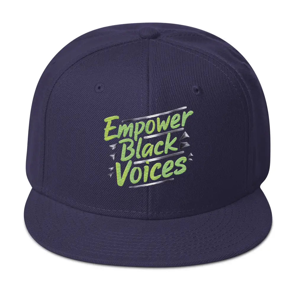 Empower Black Voices Snapback Hat - Navy blue