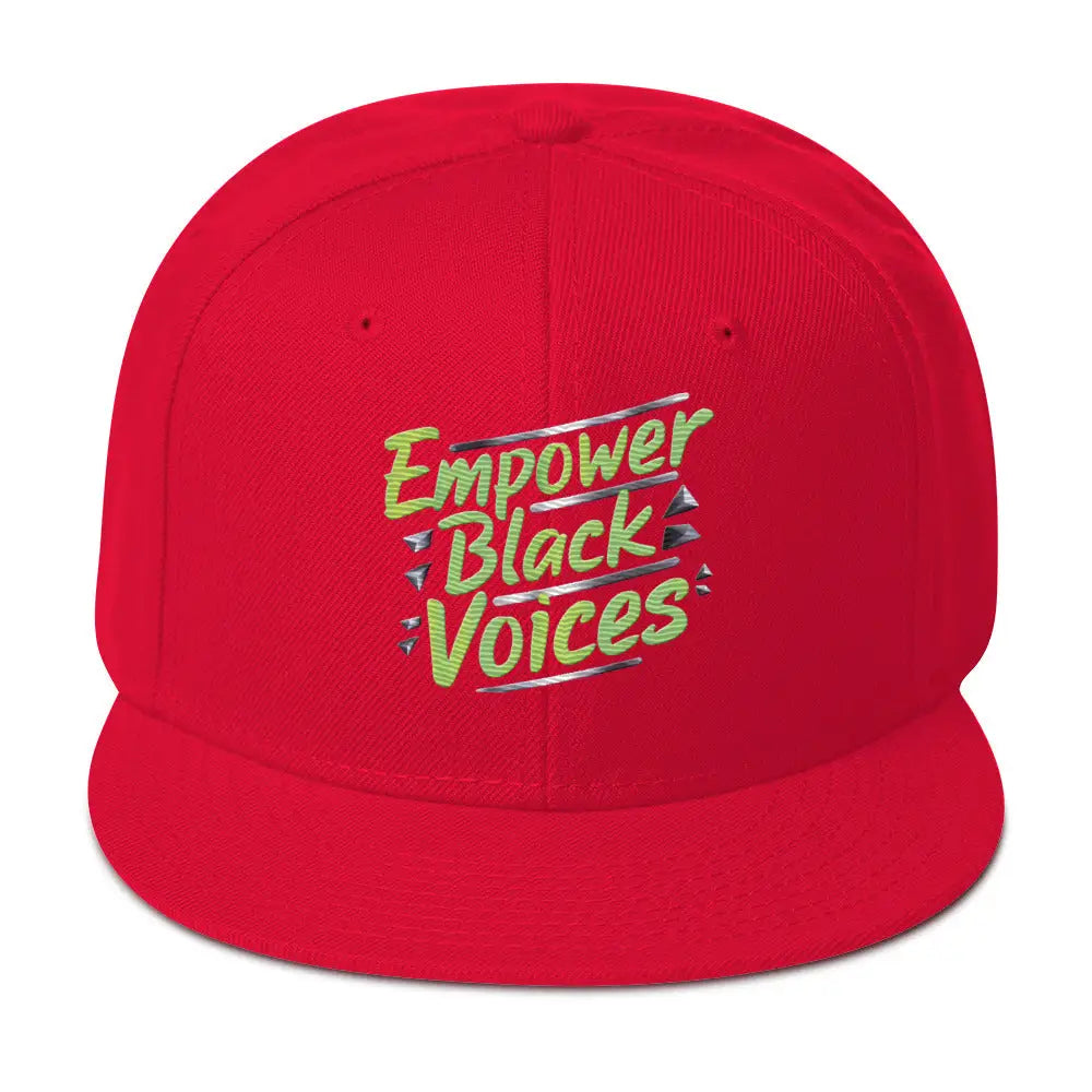 Empower Black Voices Snapback Hat - Red