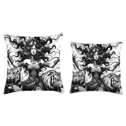 Empress of the Untamed: Power and Majesty Throw Pillow Home