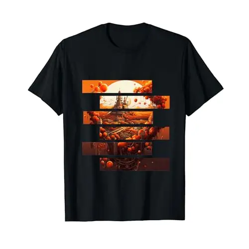 Enchanted Castle Collage: Day and Night Splendor T Shirt