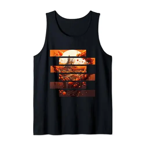 Enchanted Castle Collage: Day and Night Splendor Tank Top
