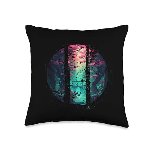 Enchanted Gateway: Path to the Hidden Realm Throw Pillow