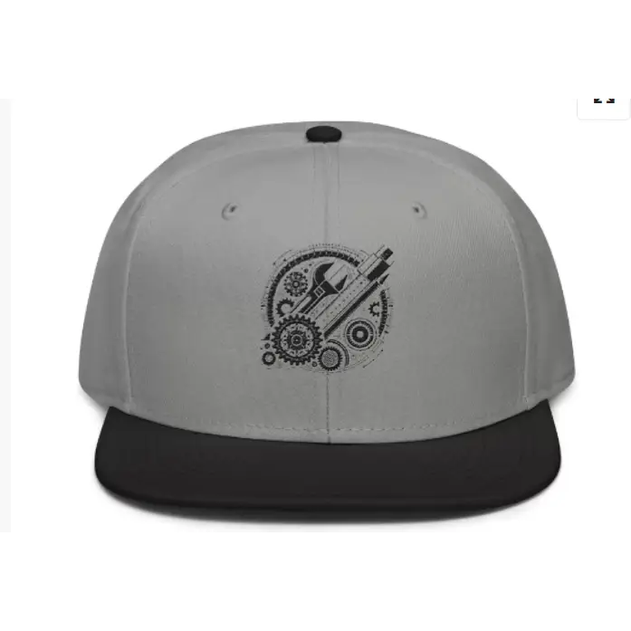 Engineer - Mechanic Snapback Hat - Black / Gray